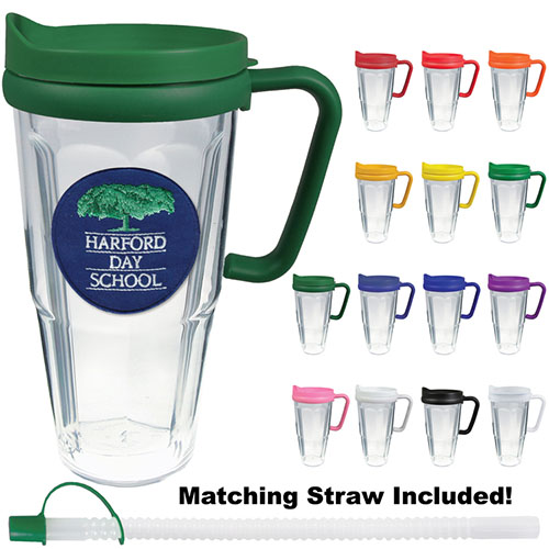 24 oz Emboidered travel mug